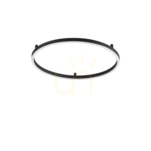 Prüfen Plafond Ideallux Oracle Slim D50 rund LED 29W 3000K schwarz 265988