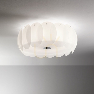Plafond Ideallux Ovalino PL5 weiß Glas 5-flammig E27 093963 1 Plafond Ideallux Ovalino PL5 weiß Glas 5-flammig E27 093963 small 1
