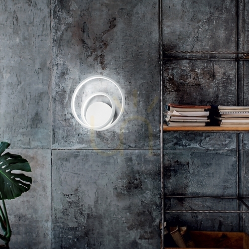 Prüfen Wandleuchte Ideallux OZ AP DALI Bianco weiß LED 28W dimmbar 304489