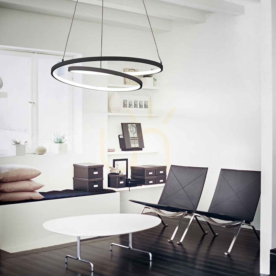 Aussicht Pendelleuchte Ideallux OZ D60 Messing LED 48W 3000K dimmbar 304564 Pendelleuchte Ideallux OZ D60 Messing LED 48W 3000K dimmbar 304564