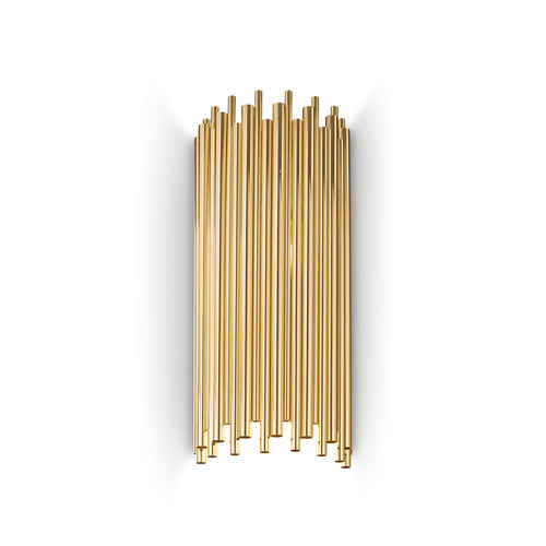 Prüfen Wandleuchte Ideallux PAN AP2 gold Metall 2-flammig E14 208794