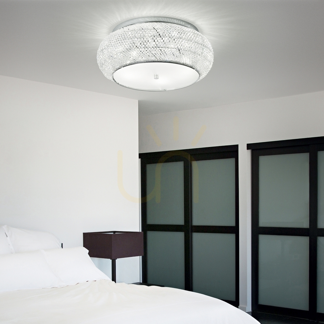 Anzeige Plafond Ideallux Pasha PL6 Oro Gold Kristall 40 cm 100807 Plafond Ideallux Pasha PL6 Oro Gold Kristall 40 cm 100807
