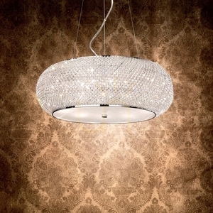 Pendelleuchte Ideallux Pasha SP6 Chrom Kristall 6-flammig E14 082158 small 3