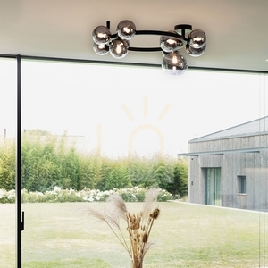 Plafond Ideallux Perlage PL10 Fume schwarz Glas Metall 70 cm 309286 1 Plafond Ideallux Perlage PL10 Fume schwarz Glas Metall 70 cm 309286 small 1