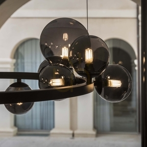 Pendelleuchte Ideallux Perlage SP14 Fumé 14-flammig Glas Metall schwarz 271385 5 Pendelleuchte Ideallux Perlage SP14 Fumé 14-flammig Glas Metall schwarz 271385 small 5