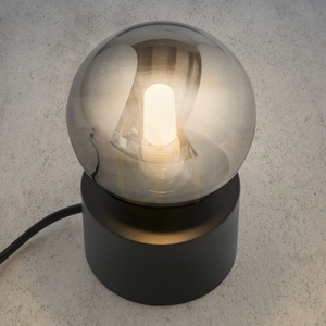 Tischleuchte Ideallux Perlage TL1 Fumé Glas Metall G9 292441 small 2