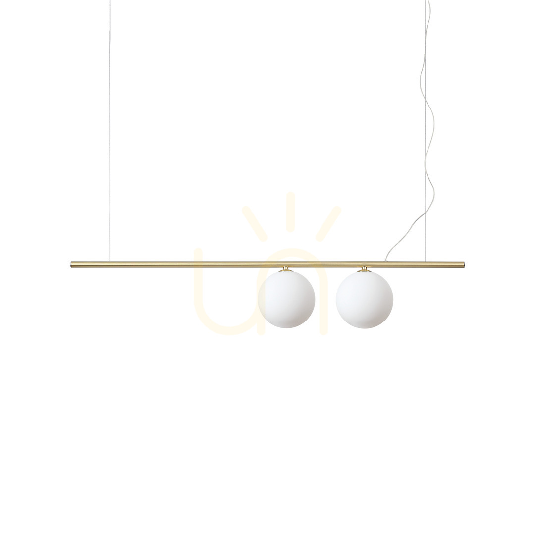 Prüfen Pendelleuchte Ideallux Perline SP2 Messing Glas 2-flammig G9 282107 Pendelleuchte Ideallux Perline SP2 Messing Glas 2-flammig G9 282107
