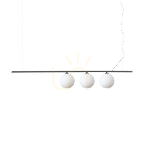 Prüfen Pendelleuchte Ideallux Perline SP3 Nero schwarz 3-flammig Glas Metall 307008