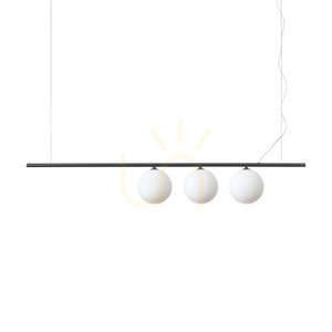 Pendelleuchte Ideallux Perline SP3 Nero schwarz 3-flammig Glas Metall 307008 0 Pendelleuchte Ideallux Perline SP3 Nero schwarz 3-flammig Glas Metall 307008 small 0