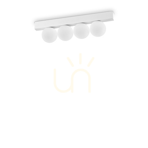 Prüfen Plafond Ideallux Binomio weiß LED 12W 4-flammig 30,9 cm 328232