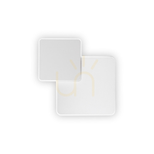 Prüfen Wandleuchte Ideallux POUCHE AP SQUARE weiß LED 15W Metall 259352