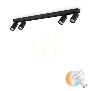 Plafond Ideallux Profilo PL4 Nero schwarz 4xGU10 90 cm Metall 328195 small 0