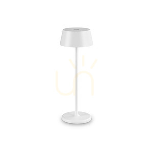 Tischleuchte Ideallux Pure TL Bianco Weiß LED dimmbar 32 cm 311685 small 0