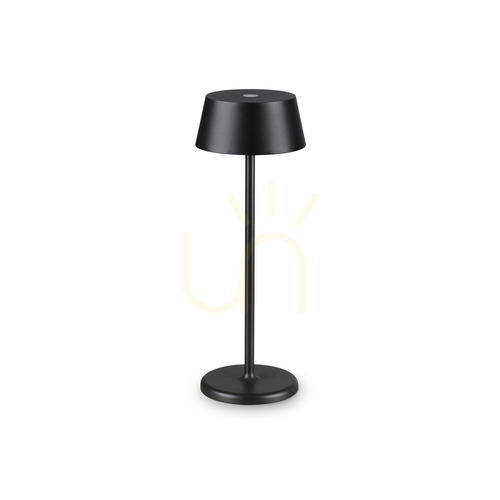 Prüfen Tischlampe Ideallux PURE TL Nero Schwarz LED dimmbar außen 311678