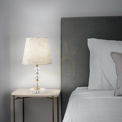 Prüfen Tischleuchte Ideallux Queen TL1 Medium Gold E27 077741