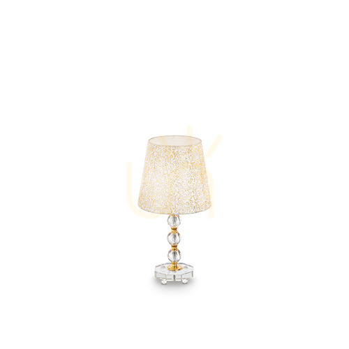 Prüfen Tischleuchte Ideallux Queen TL1 Medium Gold E27 077741