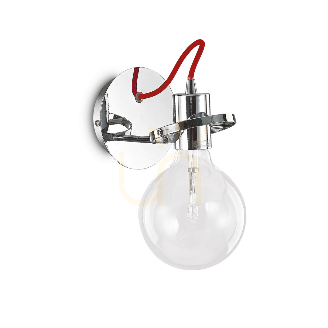 Prüfen Wandleuchte Ideallux Radio AP1 Chrom Stoff E27 60W 119427 Wandleuchte Ideallux Radio AP1 Chrom Stoff E27 60W 119427