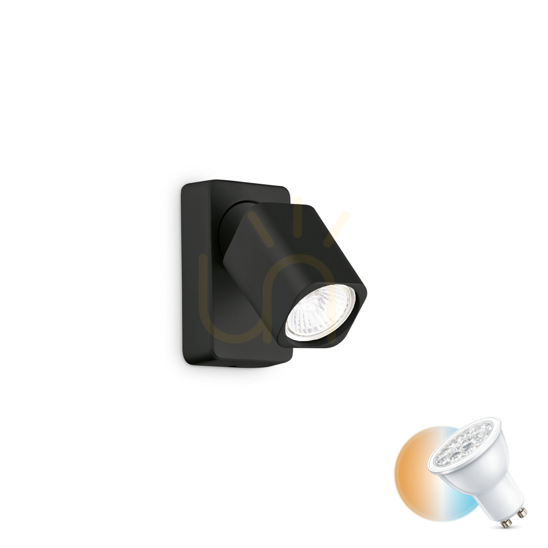 Prüfen Wandleuchte Ideallux Rudy AP1 Square Nero schwarz GU10 321530 Wandleuchte Ideallux Rudy AP1 Square Nero schwarz GU10 321530