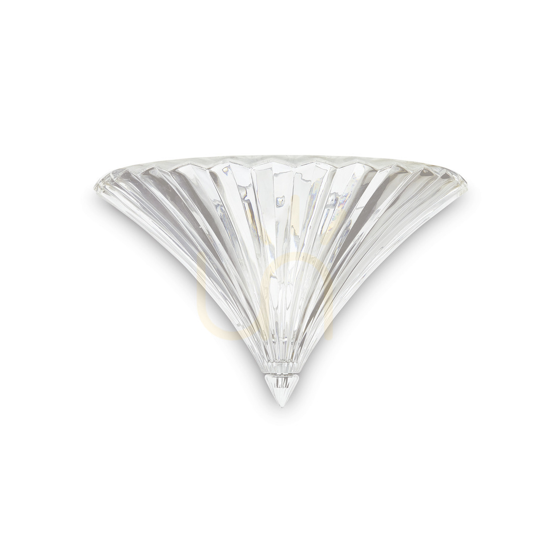 Prüfen Wandleuchte Ideallux Santa AP1 Big Transparent Glas Chrom E14 087368 Wandleuchte Ideallux Santa AP1 Big Transparent Glas Chrom E14 087368