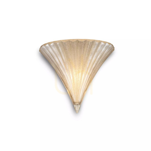 Prüfen Wandleuchte Ideallux SANTA AP1 SMALL ORO gold Glas E14 013046