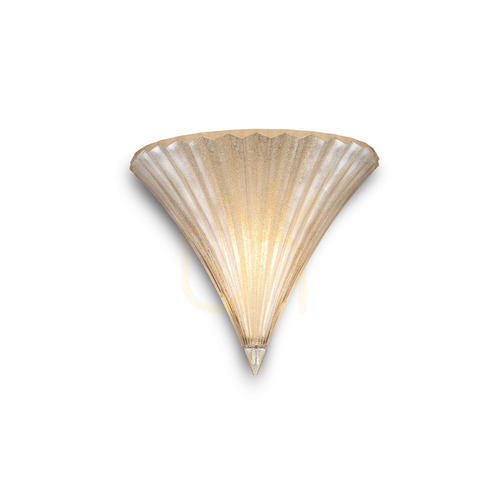 Prüfen Wandleuchte Ideallux SANTA AP1 SMALL ORO gold Glas E14 013046