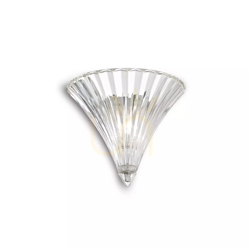 Prüfen Wandleuchte Ideallux Santa AP1 Small Transparent Glas Chrom E14 013060