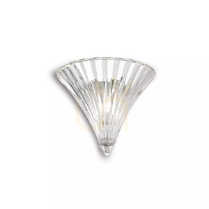 Wandleuchte Ideallux Santa AP1 Small Transparent Glas Chrom E14 013060 small 1
