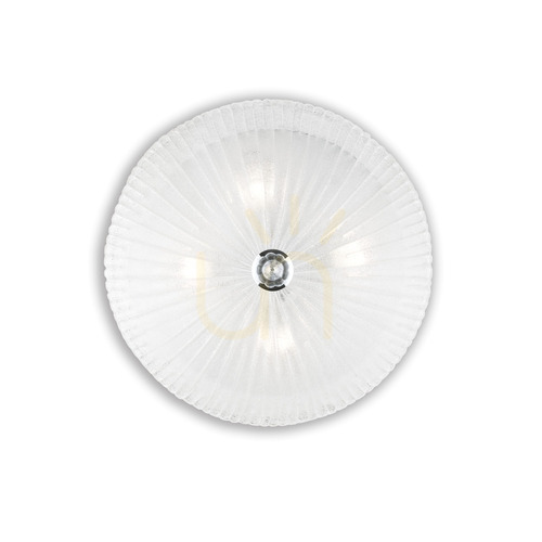 Prüfen Plafond Ideallux Shell PL4 transparent Glas 50 cm E27 008615