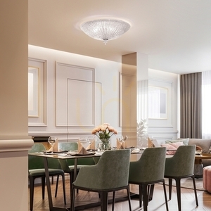 Plafond Ideallux Shell PL6 Ambra bernstein Glas 60 cm 140193 small 3