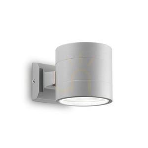 Außenwandleuchte Ideallux SNIF ROUND AP1 grau G9 IP44 Aluminium 061474 small 0