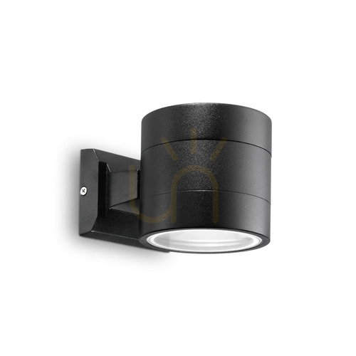 Prüfen Außenwandleuchte Ideallux SNIF ROUND AP1 Nero schwarz G9 061450