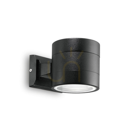 Prüfen Außenwandleuchte Ideallux SNIF ROUND AP1 Nero schwarz G9 061450