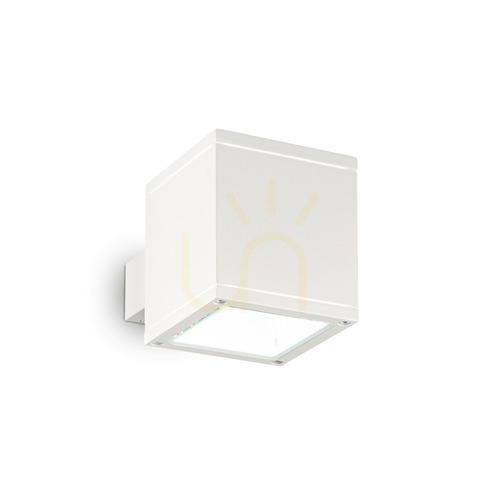Prüfen Außenwandleuchte Ideallux SNIF SQUARE AP1 weiß G9 Aluminium IP44 144276