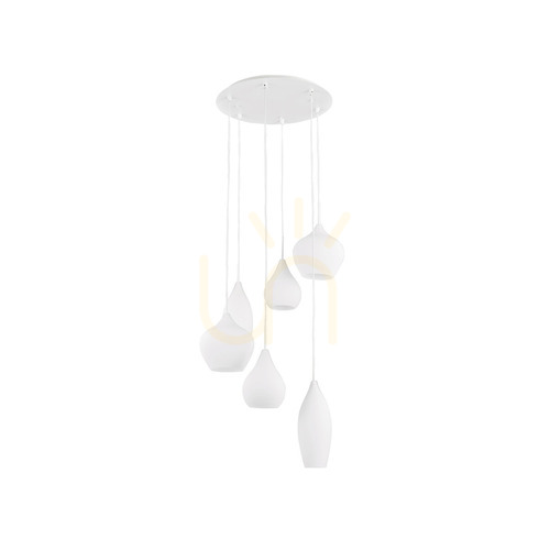 Prüfen Pendelleuchte Ideallux SOFT SP6 Bianco Weiß 6-flammig 087818