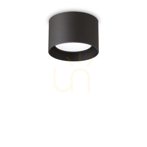 Prüfen Plafond Ideallux Spike PL1 Round Nero schwarz GX53 278704
