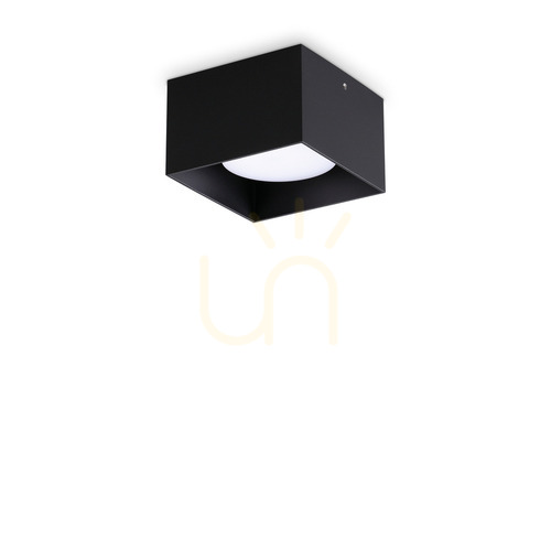 Prüfen Plafond Ideallux Spike PL1 Square schwarz Metall GX53 317496