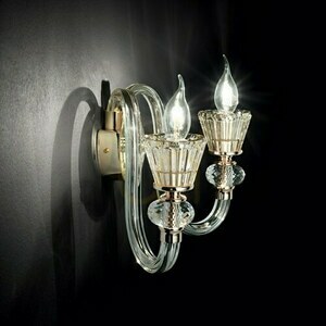 Wandleuchte Ideallux Strauss AP2 Gold Glas 140599 1 Wandleuchte Ideallux Strauss AP2 Gold Glas 140599 small 1