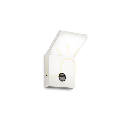 Prüfen Außenwandleuchte Ideallux STYLE Sensor weiß LED 9W 4000K IP54 209852