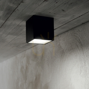 Außen Deckenleuchte Ideallux Techo PL1 Big Nero schwarz GU10 251530 small 5