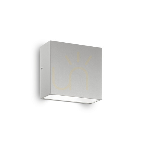 Prüfen Außenwandleuchte Ideallux Tetris AP1 Grigio grau G9 IP54 Aluminium 113760