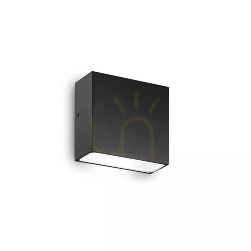 Prüfen Außenwandleuchte Ideallux TETRIS AP1 NERO schwarz G9 Aluminium IP54 326955