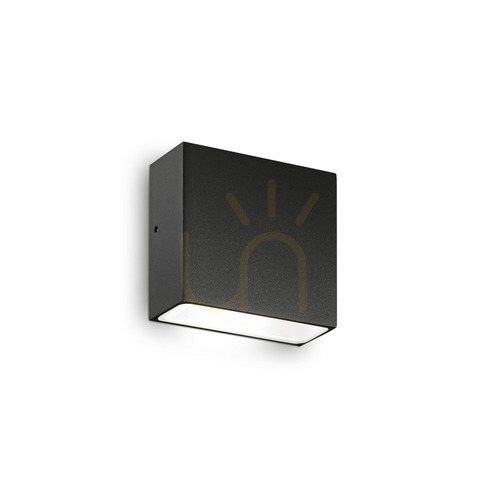 Prüfen Außenwandleuchte Ideallux TETRIS AP1 NERO schwarz G9 Aluminium IP54 326955