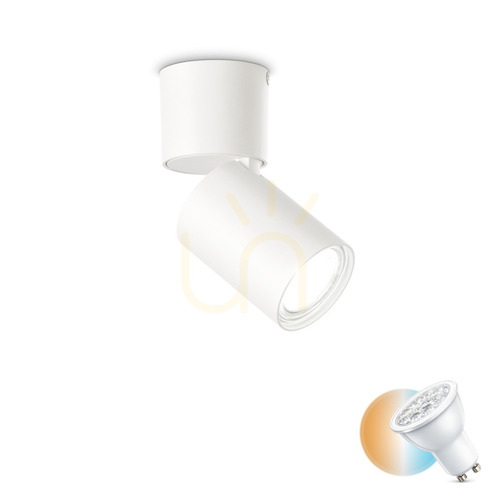 Prüfen Plafond Ideallux TOBY PL1 BIANCO weiß GU10 1-flammig Metall 271538