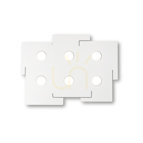 Prüfen Plafond Ideallux Totem PL6 weiß GX53 6-flammig Metall 215785