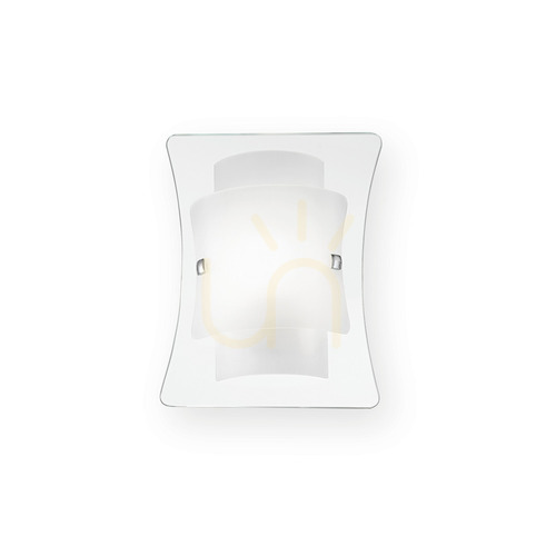 Prüfen Wandleuchte Ideallux Triplo AP1 Weiß Glas Chrom E27 026473