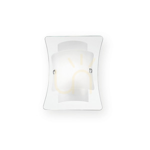 Wandleuchte Ideallux Triplo AP1 Weiß Glas Chrom E27 026473 small 0