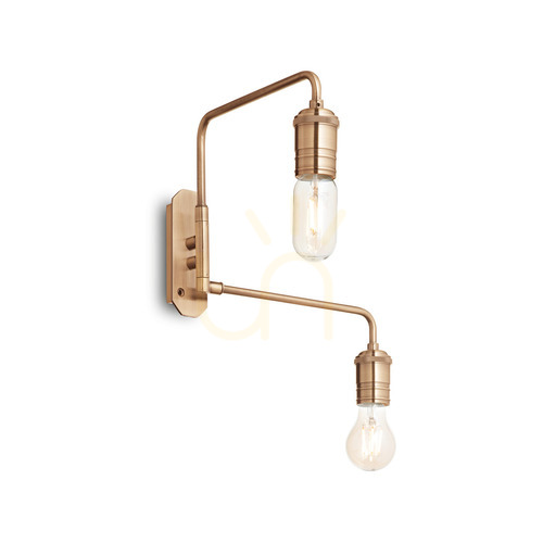 Prüfen Wandleuchte Ideallux Triumph AP2 Messing 2-flammig E27 160245