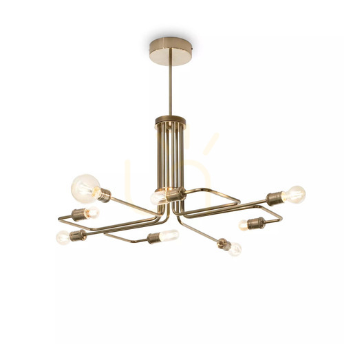 Prüfen Pendelleuchte Ideallux Triumph SP8 Messing 8-flammig E27 160269