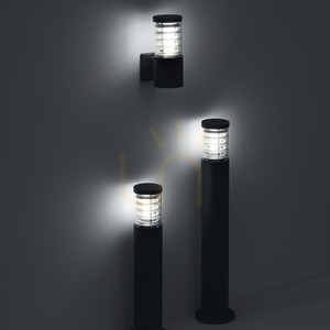 Außenstehleuchte Ideallux TRONCO PT1 H60 schwarz Aluminium E27 004730 small 1