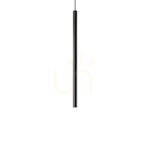 Prüfen Pendelleuchte Ideallux Look Ultrathin Round schwarz LED 11,5W 3000K 156699